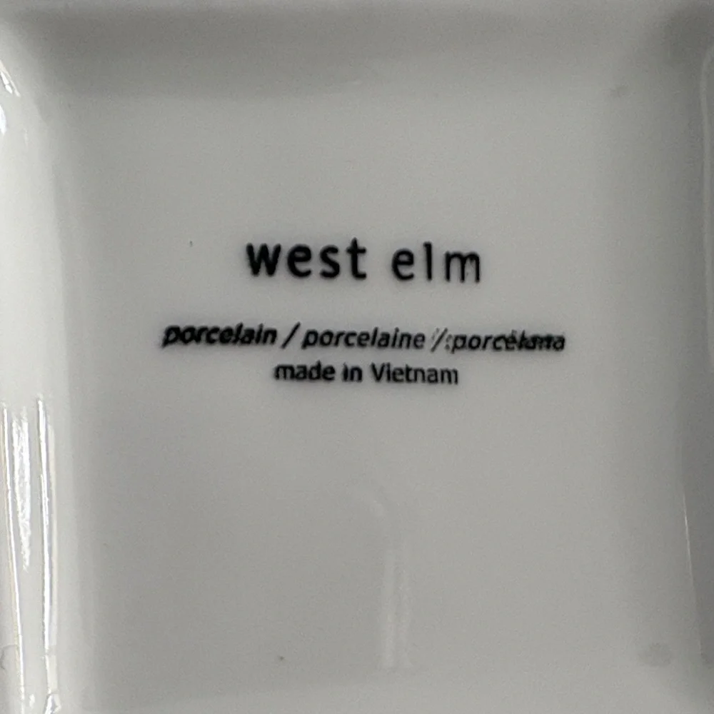 West Elm Faceted Porcelain Ceramic‎ Vase Pair